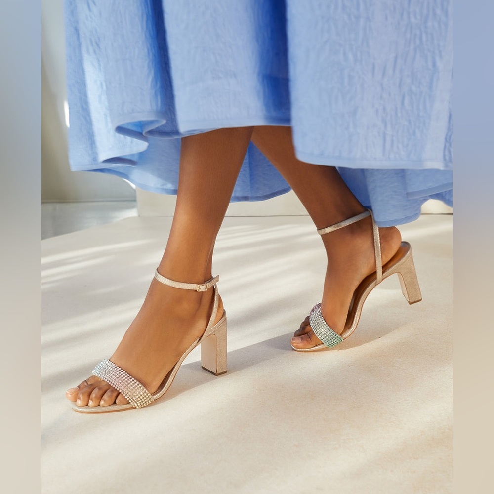 Loeffler Randall Shay Rhinestone Ankle-Strap Sandals